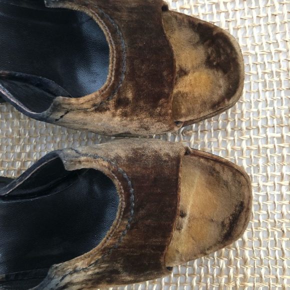 Prada Velvet Wedge Sandals - Picture 10 of 15